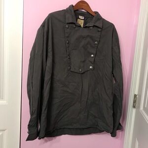 Vintage WAH MAKER gray Men's Cavalry Bib Long Sleeve Old West Shirt Size XXL